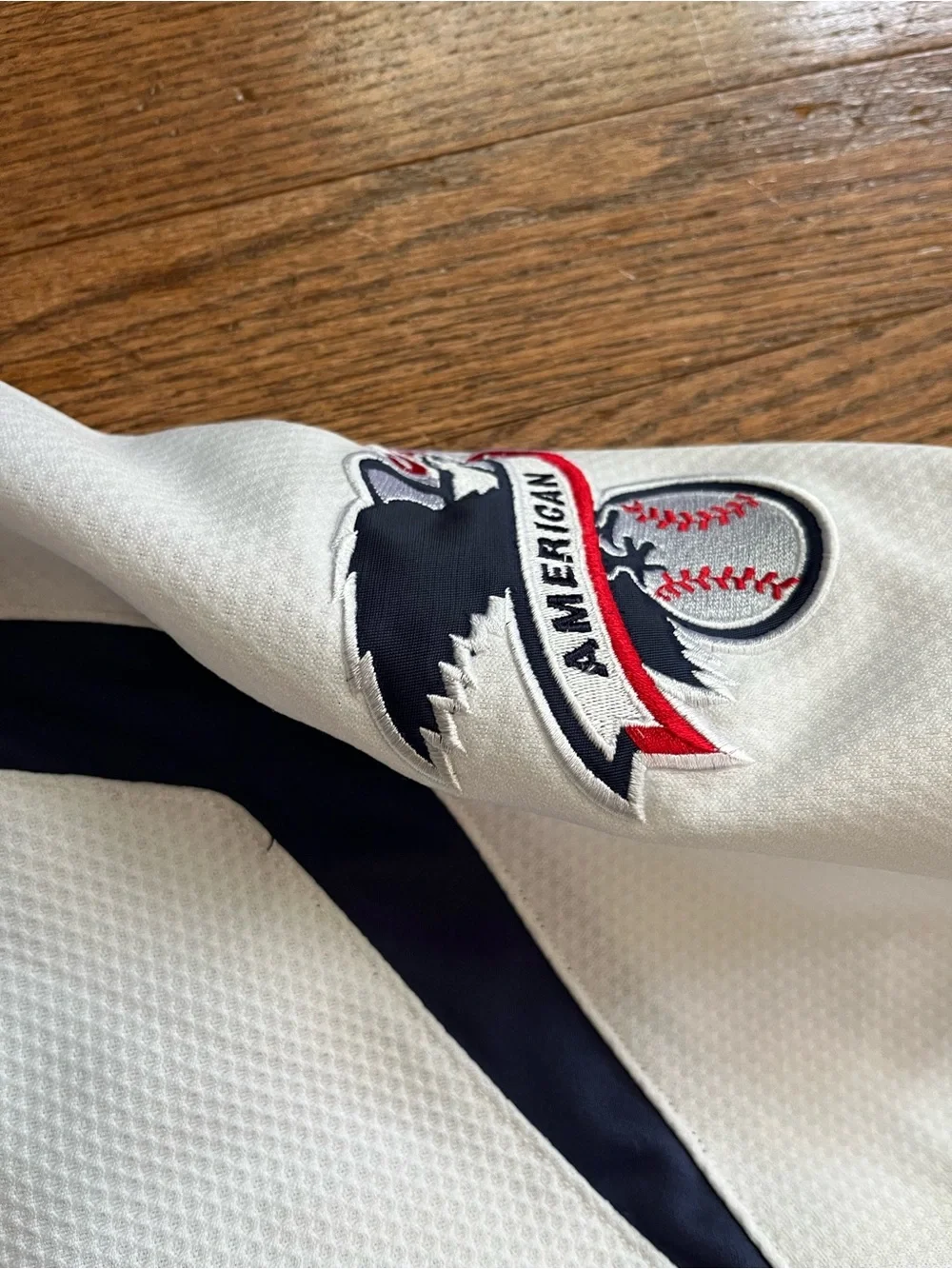 Nike White, Red & Navy Boston 'B' Baseball Jersey